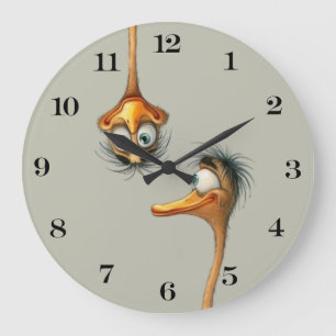 Grijze Duck Wall Clock Grote Klok