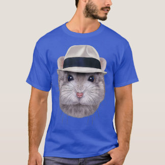 Grijze dwerghamster met Fedora-Pet T-shirt