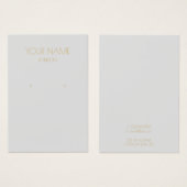 Grijze eenvoudige oorbel display kaart (Voorkant /achterkant)