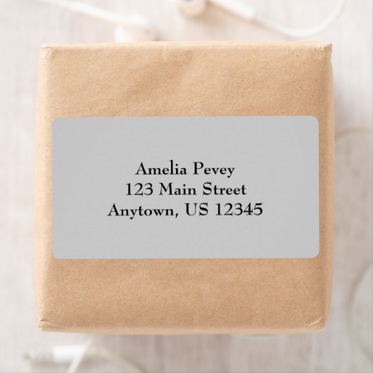 Grijze, eenvoudige verzendlabels etiket (Insitu)