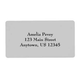 Grijze, eenvoudige verzendlabels etiket