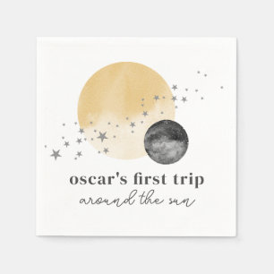 Grijze eerste reis rond de zon servet