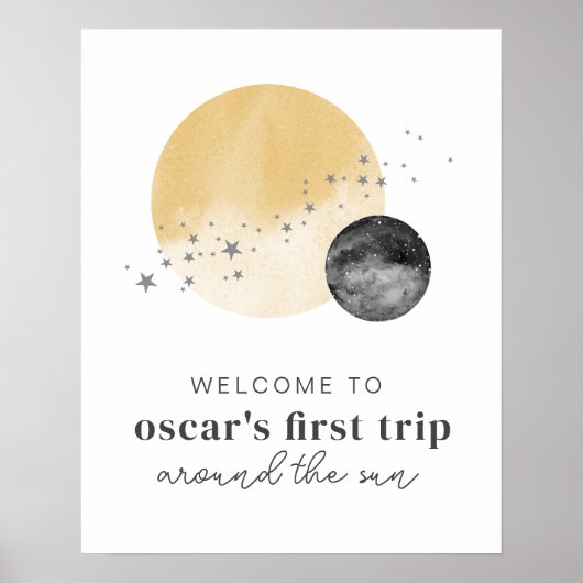 Grijze eerste reis rond het Sun Welcome Poster (Voorkant)