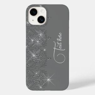 Grijze elegant-glans, ruitdiamant Case-Mate iPhone 14 hoesje