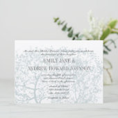 Grijze en Aqua Tree Weddings Speciaal uitgenodigd Kaart (Staand voorkant)