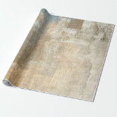 Grijze en beige Abstracte kunst Schildingegrepen a Cadeaupapier (Uitgerold)