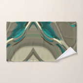 Grijze en blauwe Abstracte kunst Bad Handdoek (Handdoek)