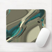 Grijze en blauwe Abstracte kunst Muismat (Met muis)