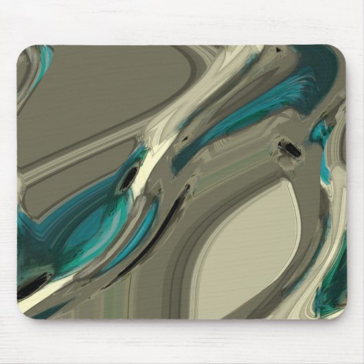 Grijze en blauwe Abstracte kunst Muismat (Voorkant)