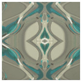 Grijze en blauwe Abstracte kunst Stof (Swatch)