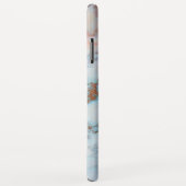 Grijze en blauwe bruine bruine glitter Case-Mate iPhone case (Achterkant/rechts)