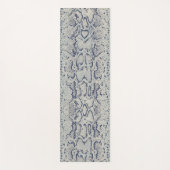 Grijze en blauwe slangenhuid dierprint yogamat (Voorkant)