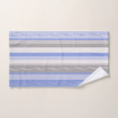 Grijze en blauwe strepen bad handdoek (Handdoek)