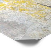 Grijze en geel Poster afdrukken (Hoek)