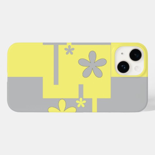 grijze en gele afdruk, Case-Mate iPhone case (Achterkant (horizontaal))