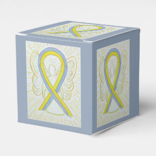 Grijze en gele bekendheid Bint Party Favor Box Bedankdoosjes
