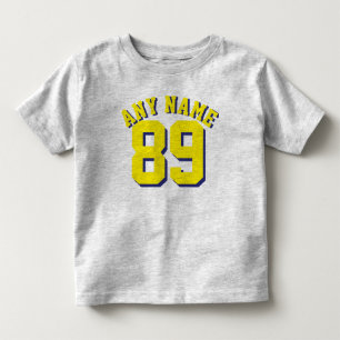 Grijze en gele peuter   Sporttrui ontwerp Kinder Shirts