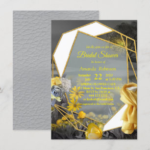 Grijze en gele tulpen met zonsondergang kaart