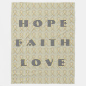 Grijze en Gold Awareness Ribbon Angel Blanket Fleece Deken (Voorkant)
