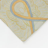 Grijze en Gold Awareness Ribbon Angel Blanket Fleece Deken (Hoek)