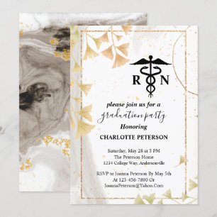 Grijze en goudhoudende Waterverf Verpleegkundepart Kaart