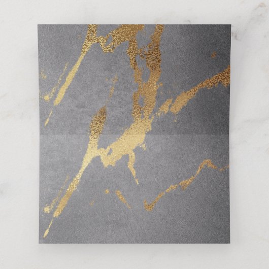 Grijze en goudkleurige receptie (Binnenkant ongevouwen)