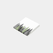 Grijze en groene Evergreen Trees Elegant en Rustic Post-it® Notes (Schuin)