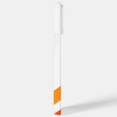 Grijze en oranje diagonaalretroraffels wit Case-Mate iPhone case (Achterkant / Rechts)