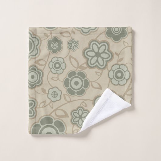 Grijze en Parcholische badhanddoekset Bad Handdoek (Wasdoekje)