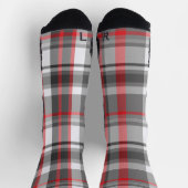 Grijze en rode spelden sokken (Top)