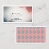 Grijze en roze buitenruimte-envelopkaart informatiekaartje (Voorkant / Achterkant)