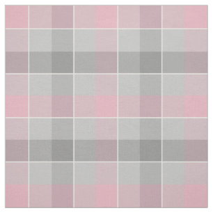 grijze en roze geruite plaid stof