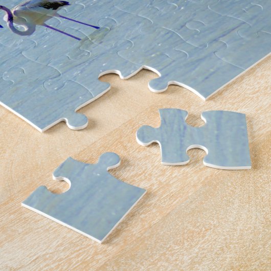 Grijze en roze vlam in het meer legpuzzel (Zijkant)