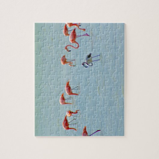 Grijze en roze vlam in het meer legpuzzel (Verticaal)