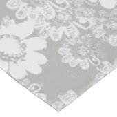 Grijze en Witte Bloemen Fantasy Tafeldoek Tafelkleed (Gekanteld)