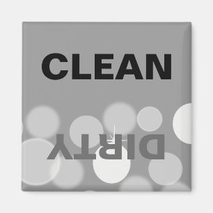 Grijze en witte Bokeh Clean/Dirty Dishwasmachine Magneet