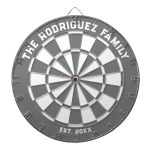 Grijze en witte dartboard van het Familie met Dart Dartbord