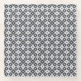 Grijze en witte design glazen onderzetter