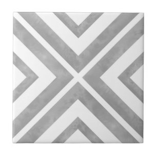 Grijze en Witte Geometrisch Tegeltje