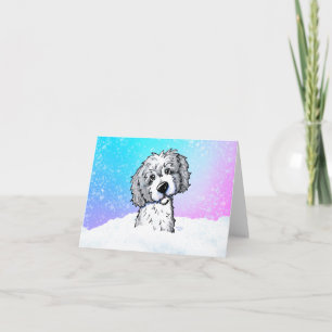 Grijze en Witte Goldendoodle Kaart