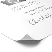 Grijze en witte handtekeningen poster (Hoek)