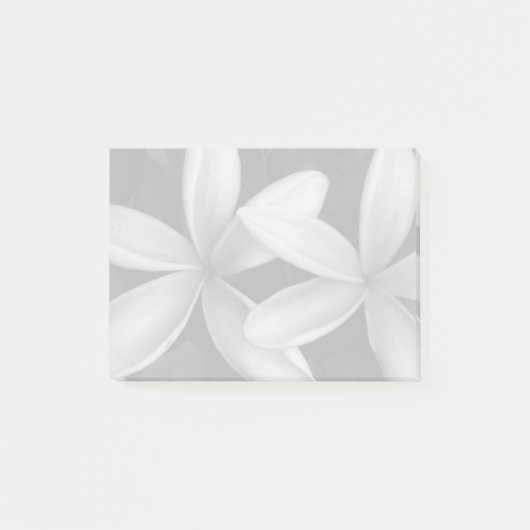 Grijze en witte Hawaiian bloemen Post-it® Notes (Voorkant)