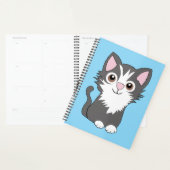 Grijze en witte kat planner (Display)