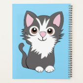 Grijze en witte kat planner (Achterkant)