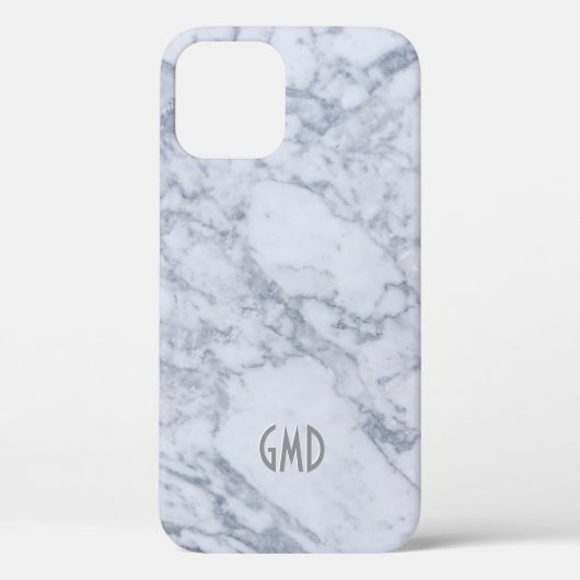 Grijze en witte marmer afdrukken Case-Mate iPhone case (Achterkant)