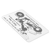 Grijze en witte motorfiets sparen de datum magneet (Rechterzijde)