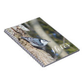 Grijze en witte naadvogel notitieboek (Rechterzijde)