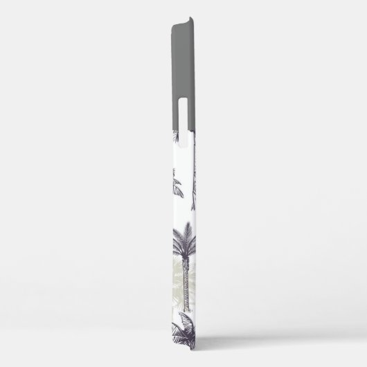 Grijze en witte palmboom Case-Mate iPhone case (Achterkant / Rechts)