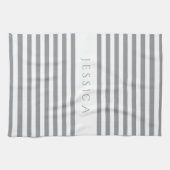 Grijze en witte patroonplaat theedoek (Horizontaal)