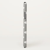 Grijze en Witte Polka Dot Persoonlijke naam Case-Mate iPhone Case (Achterkant / rechts)